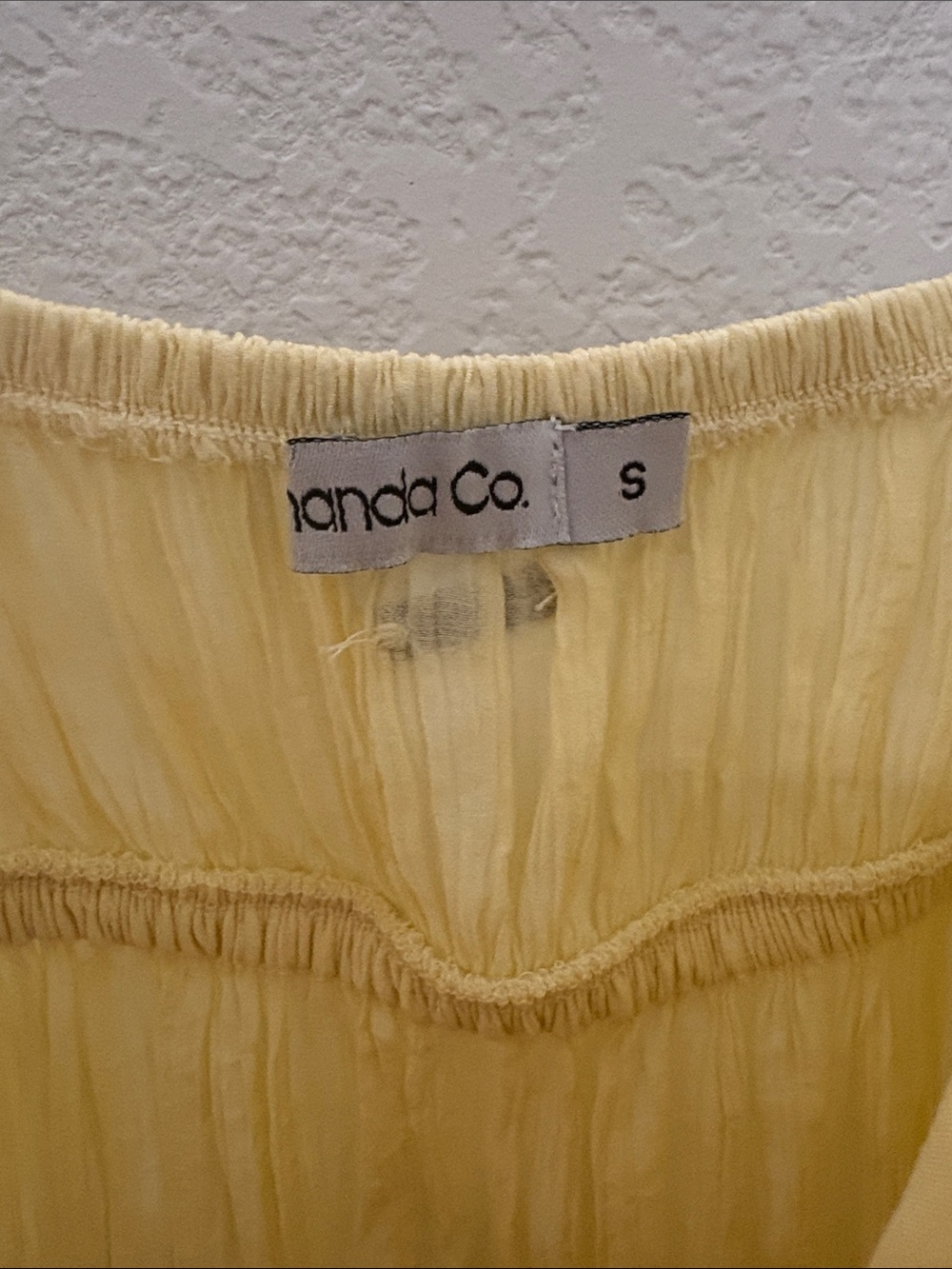 Ghanda Pale Yellow Smocked Bodice Sundress - Picture 2 of 2
